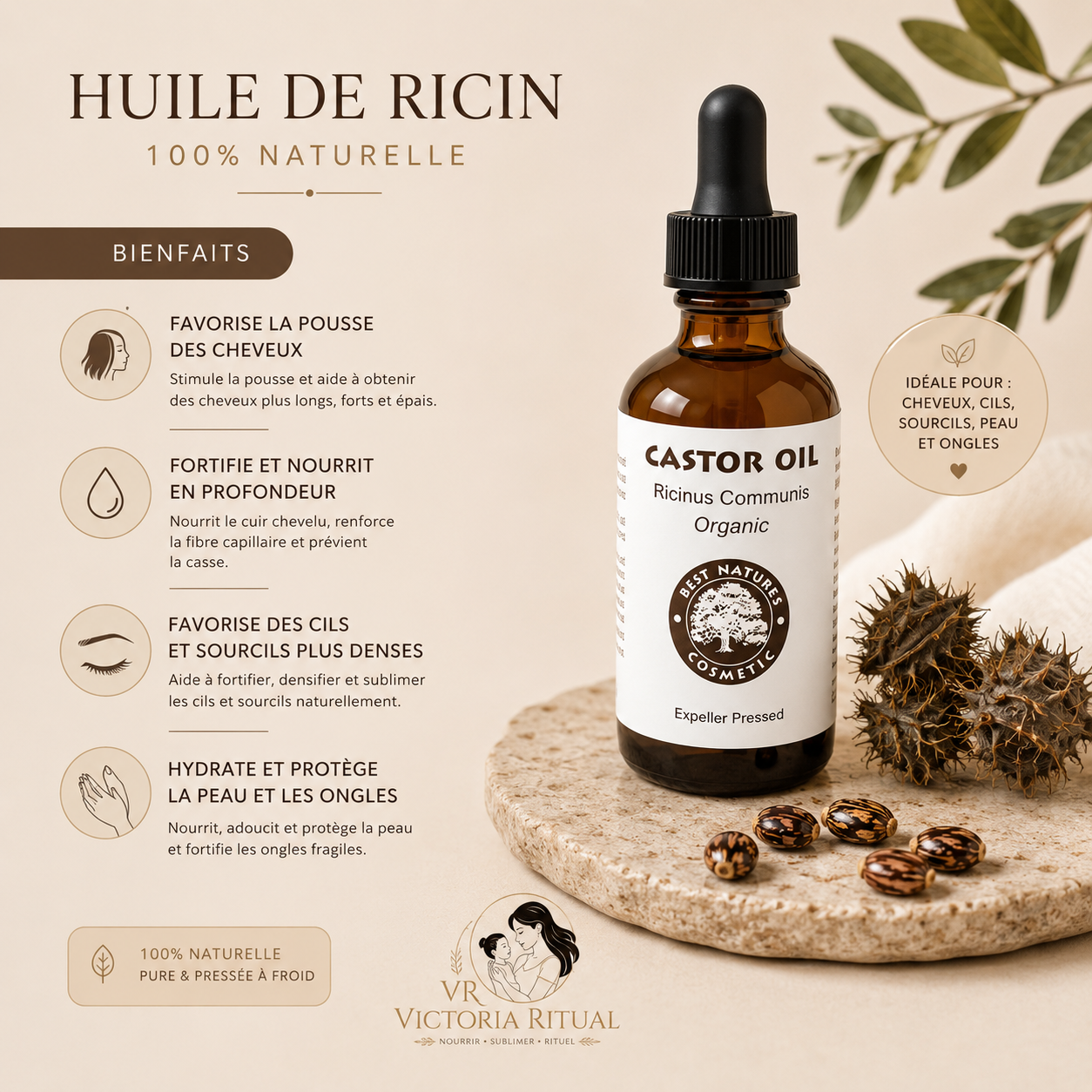 Huile de ricin biologique
